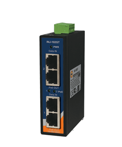 Промышленные инжекторы 2-портовые Gigabit Ethernet  ORing INJ-102GT с функцией PoE