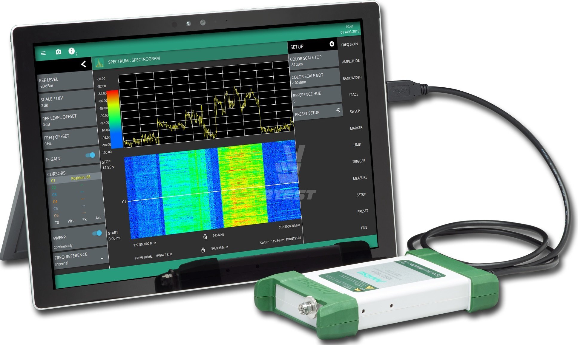 Характеристики Портативный анализатор спектра Anritsu MS2762A с частотным диапазоном от 6 ГГц до 170 ГГц