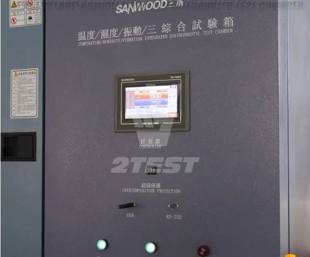 Характеристики Камеры комбинированных испытаний температуры, влажности, вибрации Sanwood