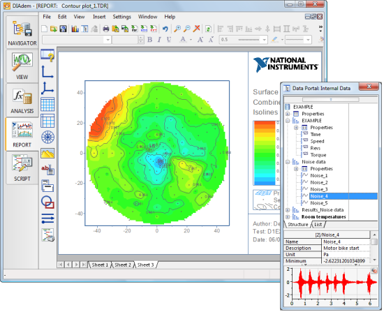 Интерактивная среда анализа данных и генерации отчетов DIAdem Интерактивная среда анализа данных и генерации отчетов DIAdem
