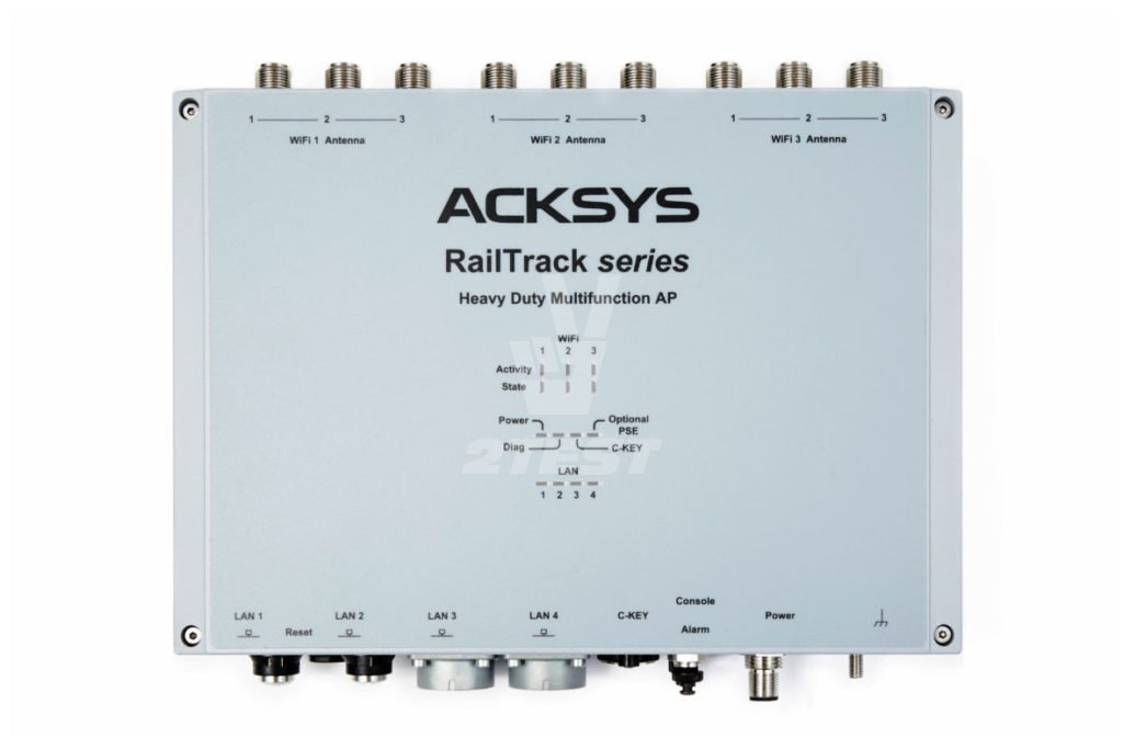 Решение 2TEST: Точка доступа Wi-Fi 802.11ac / магистральный повторитель ACKSYS RailTrack
