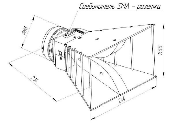 Поставка Широкополосная измерительная рупорная антенна СКАРД-Электроникс П6-123 